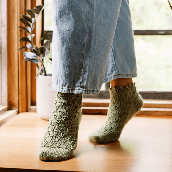 

Rosmarino - Calzini alla Caviglia con Occhielli
7