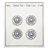 

Bottoni in perla con pietra - Argentato - Diverse dimensioni - Go Handmade
1