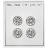 

Bottoni Bling - Pietre piccole - Argentato - 4 pz. - Go Handmade
2