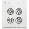 

Bottoni Bling - Pietre piccole - Argentato - 4 pz. - Go Handmade
3