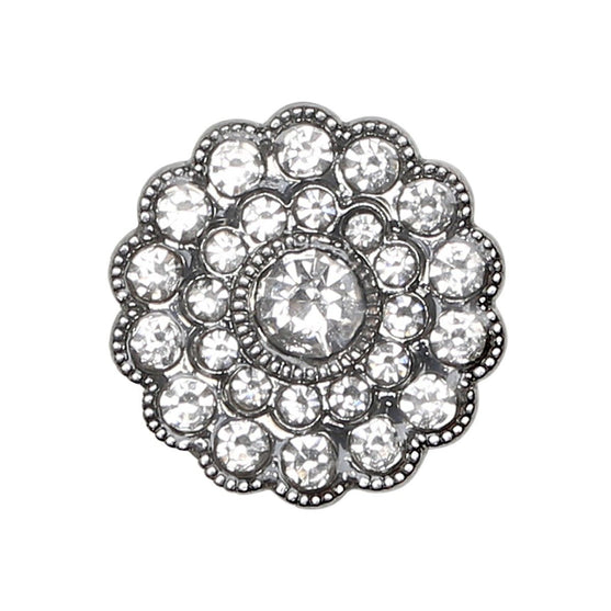 

Bottoni Bling - Pietre piccole - Argentato - 4 pz. - Go Handmade
1