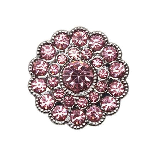 Bottoni Bling - Pietre piccole - Rosa - 4 pz. - Go Handmade