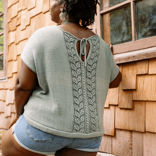 Floreale Top - T-shirt con Retro in Pizzo