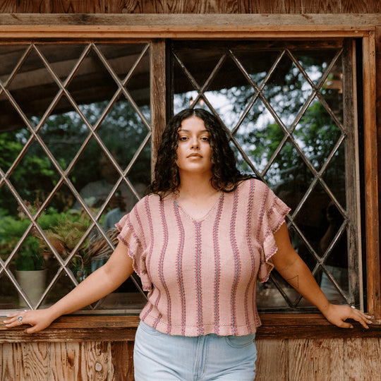 Dalle de Verre - Top con Maniche con Volant