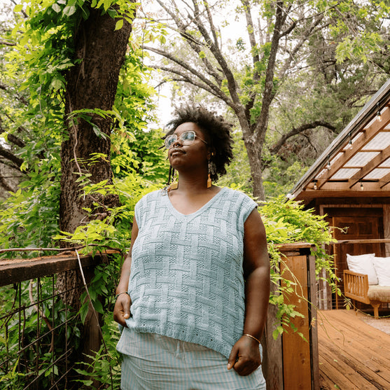 

Calme Top - Top Senza Maniche in Tessuto a Cesto
5