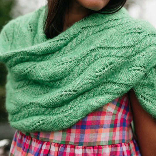 Hiedra Shawl - Scialle con motivo a foglie