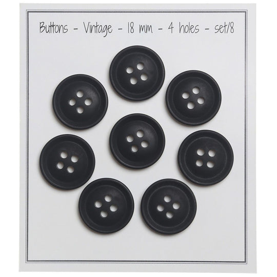 Bottoni Vintage - Black - Diverse dimensioni - Go Handmade