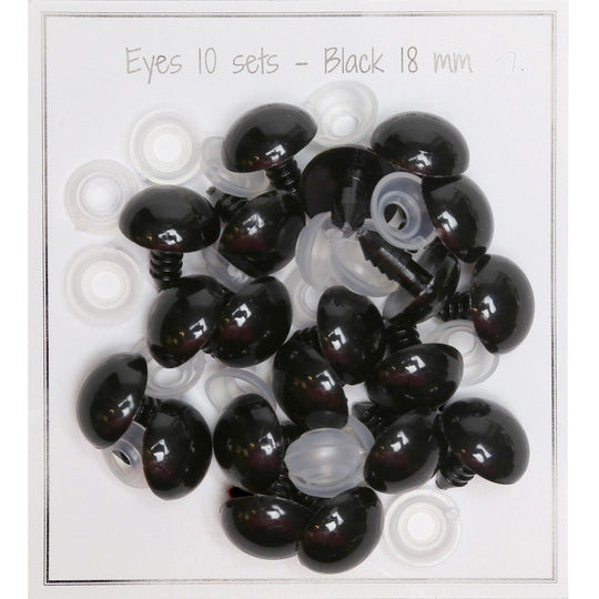 Occhi con clip di sicurezza - 18 mm - Go Handmade