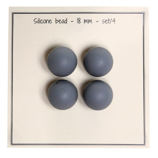 Perle in silicone - Ø 18 mm - 4 pz. - Go Handmade