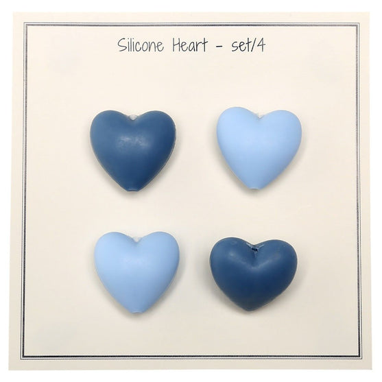 

Perle in silicone - Cuori - 4 pz - Go Handmade
1