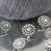 

Bottoni Bling - Pietre piccole - Argentato - 4 pz. - Go Handmade
4