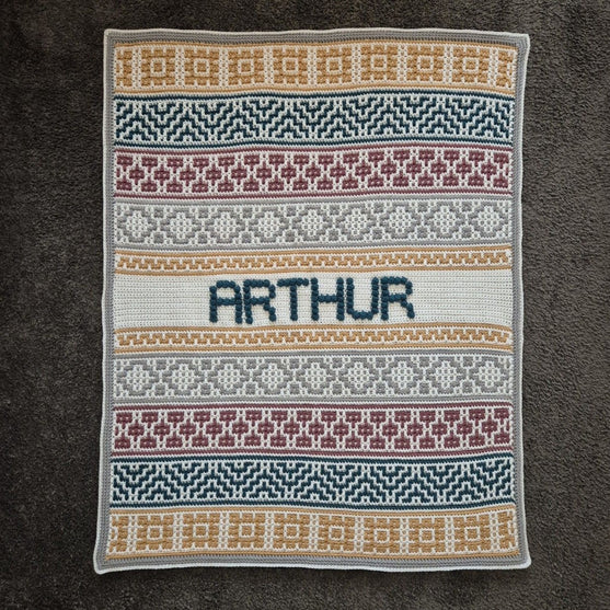 

Lullaby Name Mosaic - Copertina per neonato personalizzata
3