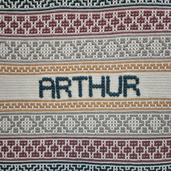 

Lullaby Name Mosaic - Copertina per neonato personalizzata
5