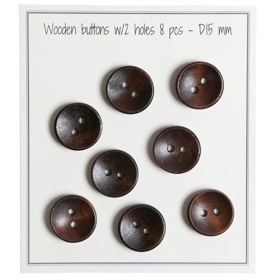 

Bottoni in legno concavi - Scuri - 8 pezzi - Go Handmade
1