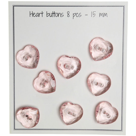 Bottone a cuore - 8 pezzi - Go Handmade