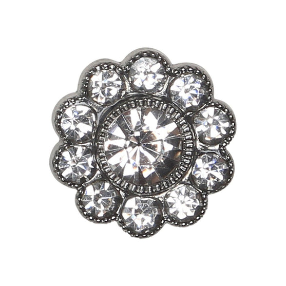 

Bottoni Bling - Pietre grandi - Argentato - 4 pz. - Go Handmade
1