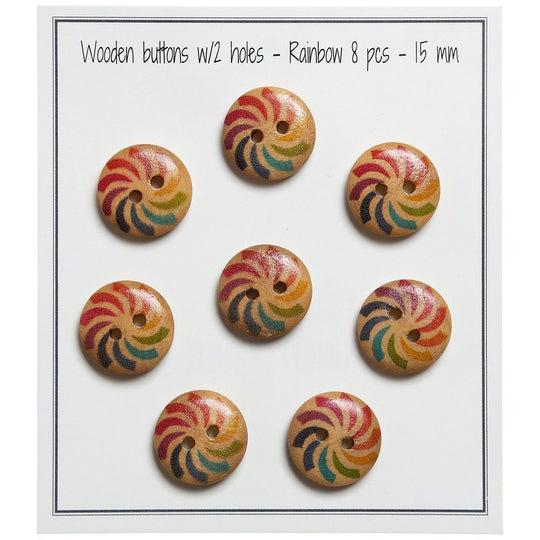 Bottoni Arcobaleno - 15 mm - Go Handmade