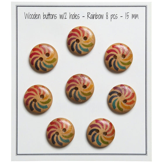

Bottoni Arcobaleno - 15 mm - Go Handmade
1