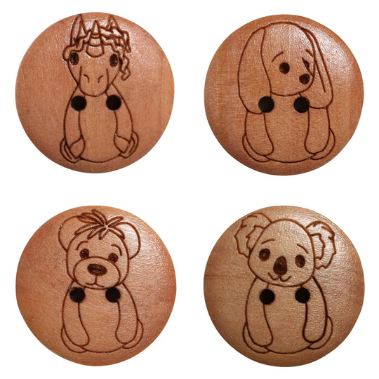Bottoni con animali - 17 mm - Go Handmade