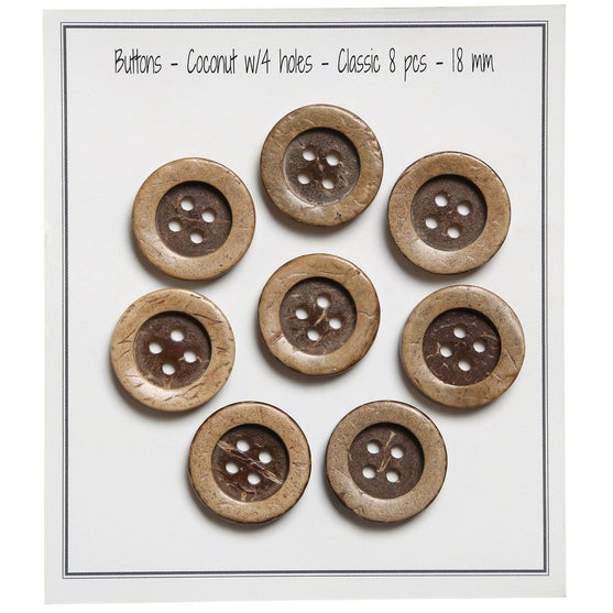 

Bottoni in noce di cocco - Classic - Go Handmade
1