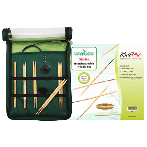 Bamboo - Set principiante - Ferri circolari intercambiabili - KnitPro