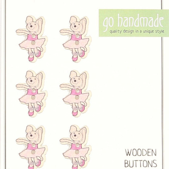 

Bottoni in legno - Topolina Emily - 6 pz. - Go Handmade
1