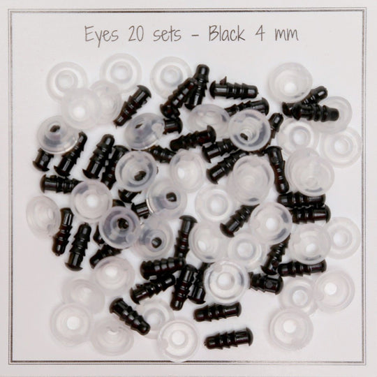 Occhi con clip di sicurezza - 4 mm - Go Handmade
