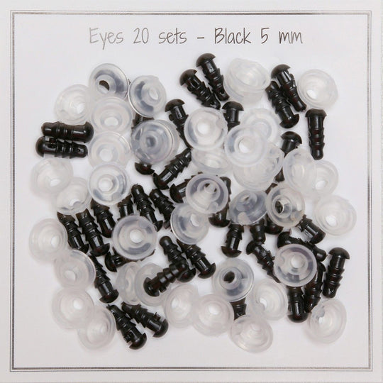 Occhi con clip di sicurezza - 5 mm - Go Handmade