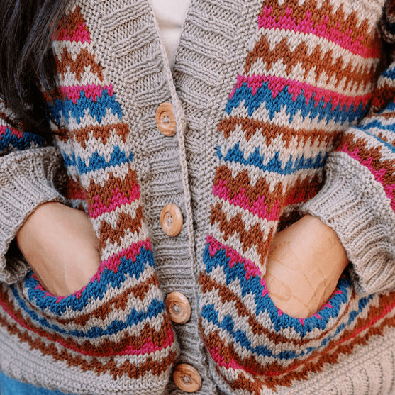 

Ottolie - Cardigan chevron con tasche
10