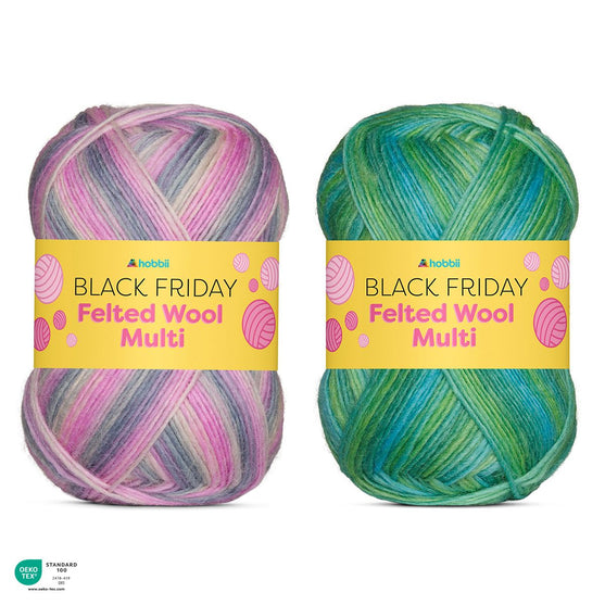 

Black Friday Felted Wool Multi (Edizione Limitata) - Hobbii
1