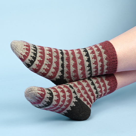 

Socks in Fair Isle pattern
1