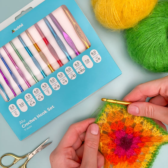 

Set di uncinetti in alluminio - 11 misure - Hobbii
3