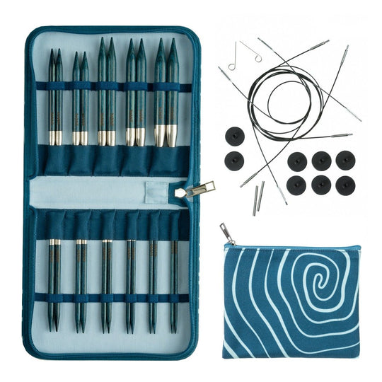 Set ferri circolari intercambiabili Betula Deluxe - Cerulean - Hobbii