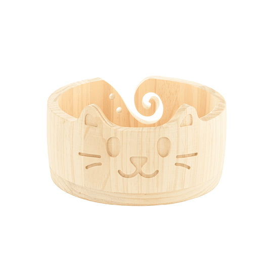 Ciotola porta gomitolo in legno - Gatto - Hobbii