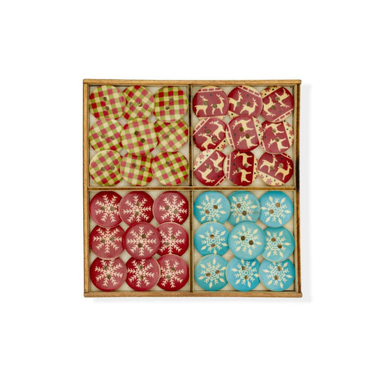 Bottone in legno - Natale - 18 mm - Hobbii