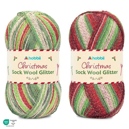 Christmas Sock Wool Glitter (Edizione Limitata) - Hobbii