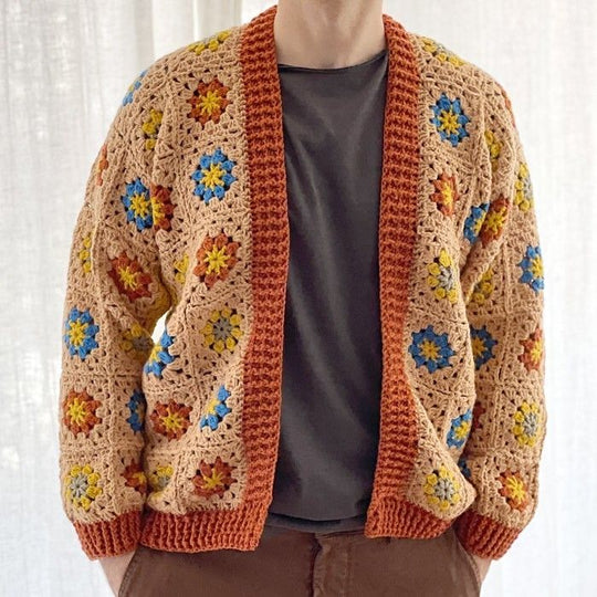 Floral Fusion - Cardigan da uomo