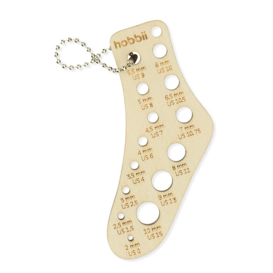 Portachiavi con calibro per ferri da maglia - Calzino - Hobbii