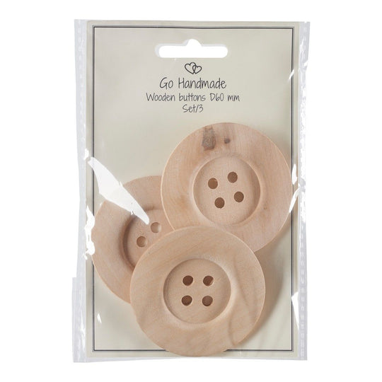 Bottoni grandi - Legno - Go Handmade