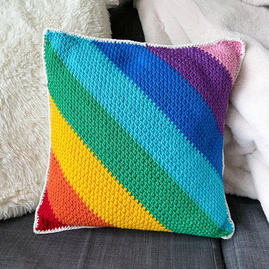 Woven Rainbow Cuscino