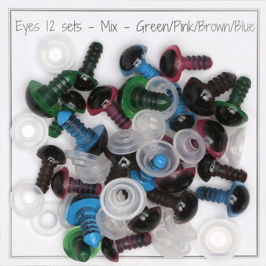 Occhi con clip di sicurezza - Confezione assortita - Go Handmade