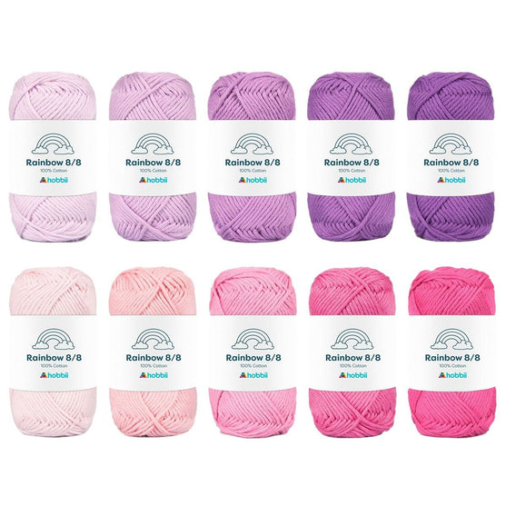 

Rainbow Cotton 8/8 Color Pack - Hobbii
1