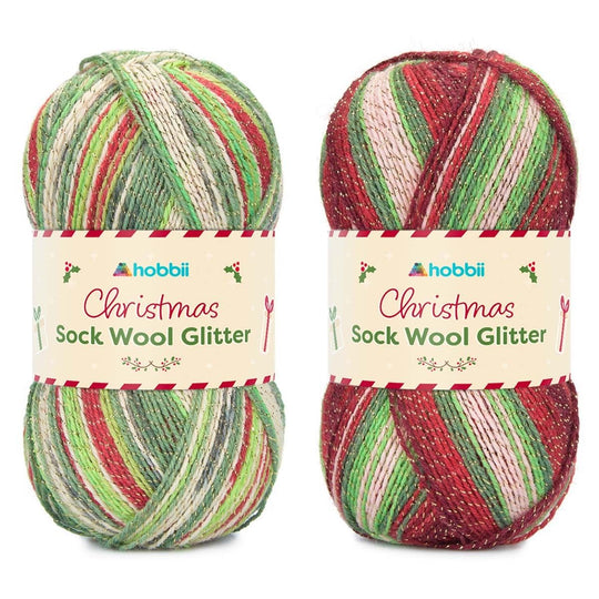 Christmas Sock Wool Glitter (Edizione Limitata) - Hobbii
