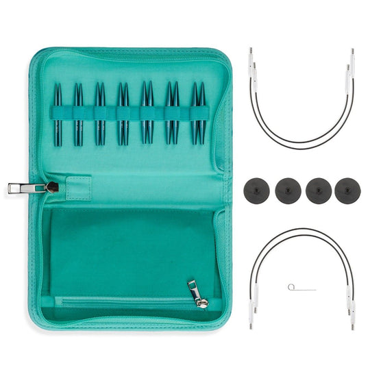 Set di ferri circolari intercambiabili Mini Stellar - Smeraldo - Hobbii