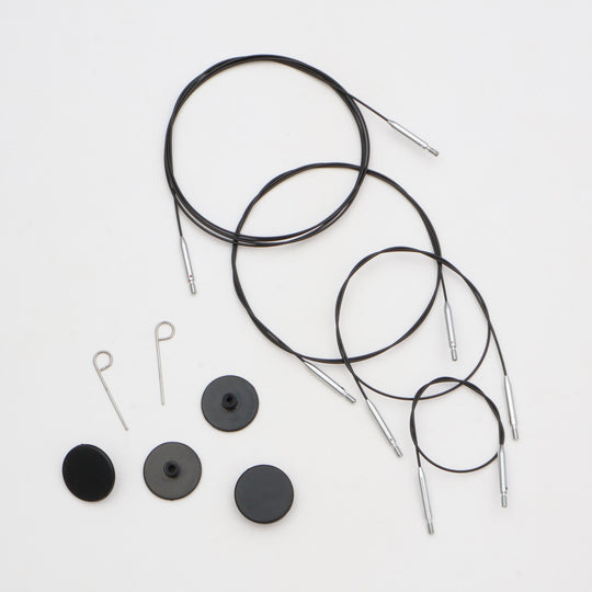 Cavo Thin &amp; Flex Swivel - Black - KnitPro