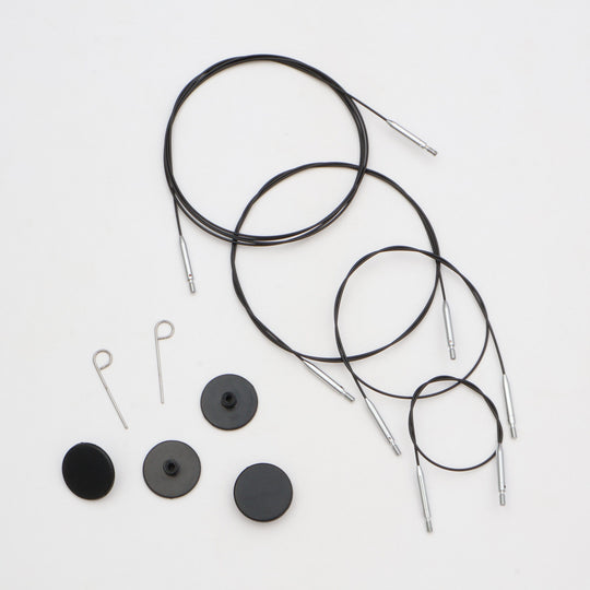 Cavo Thin &amp; Flex Swivel - Black - KnitPro